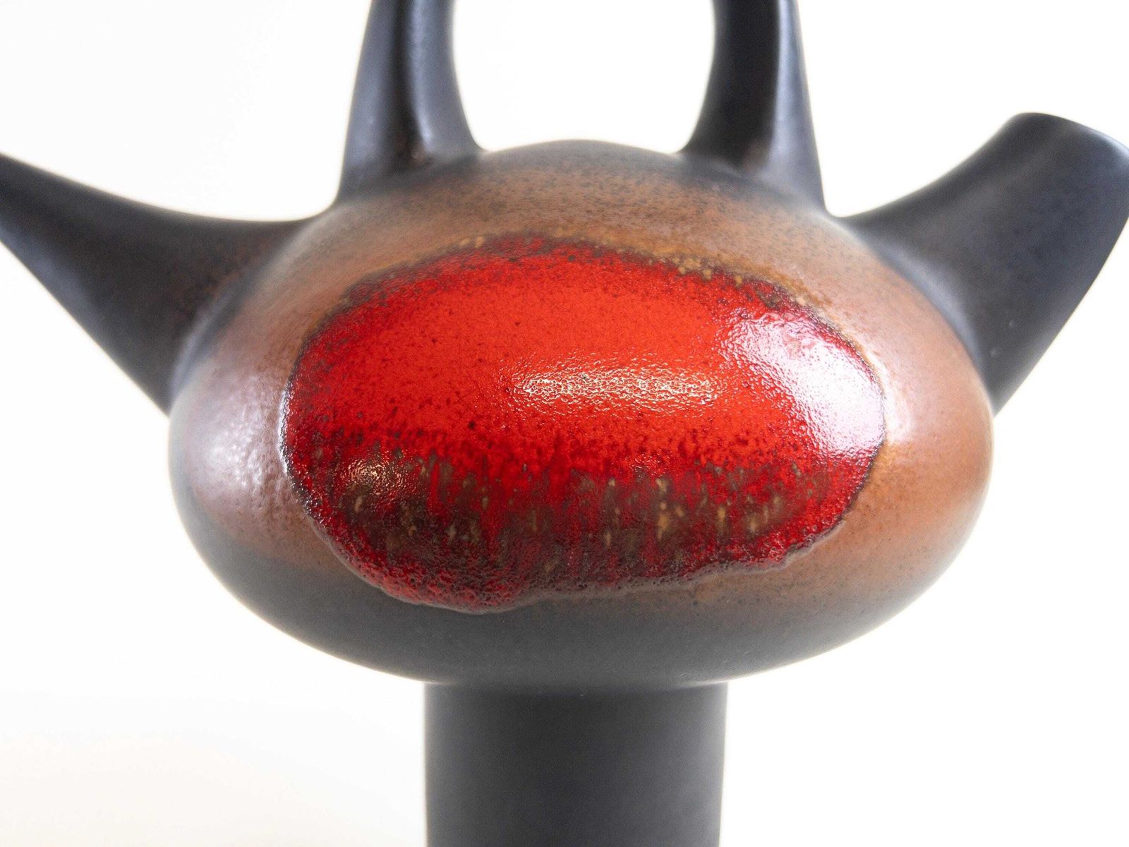 Swiss Studio Pottery   Unique Ceramic Vase From Switzerland   Water Vessel   Watering Can   Bauhaus & Modernist Tradition photo for sale