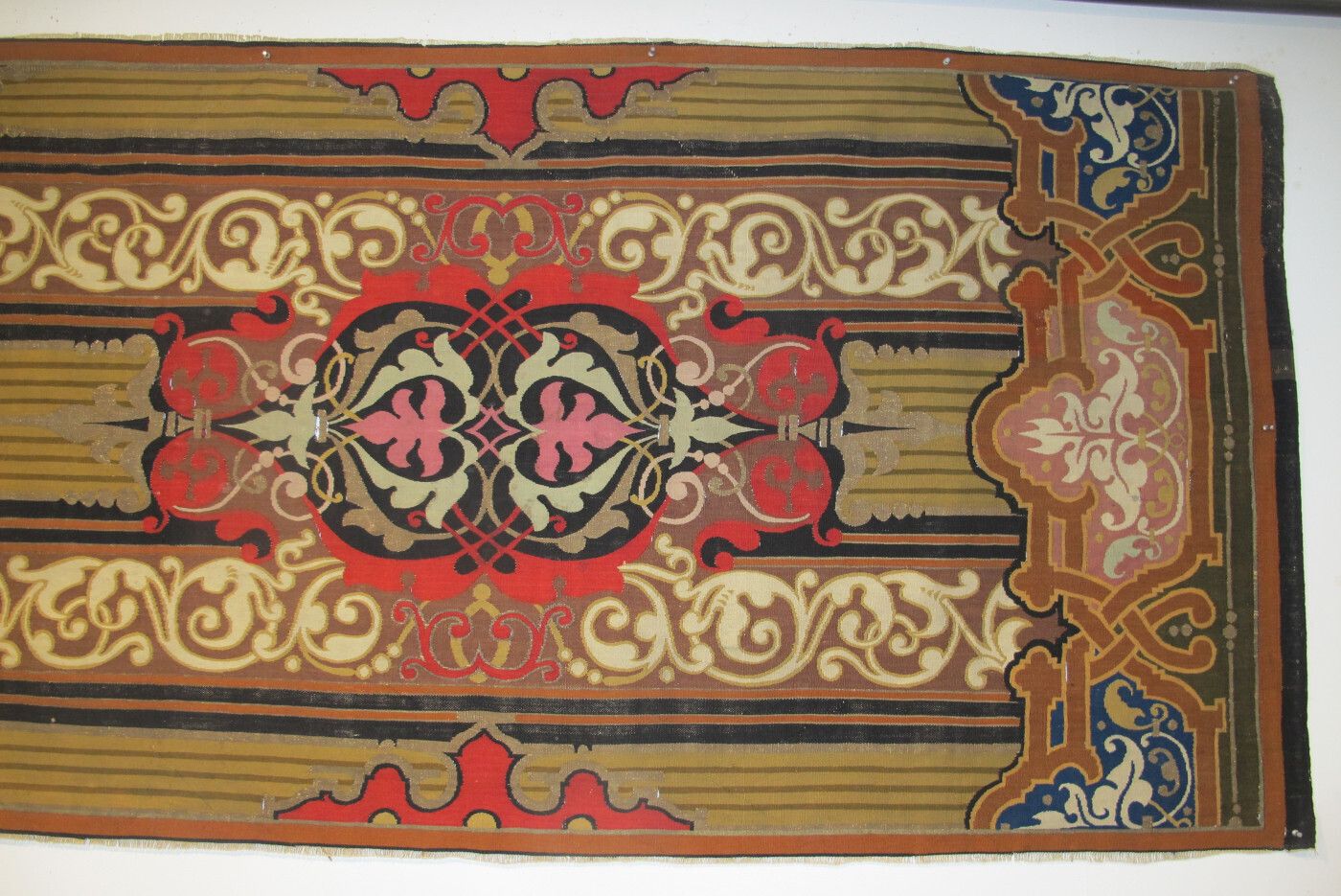 Fine European Wool Tapestry Panel, 3.32m X 0.96m photo Art