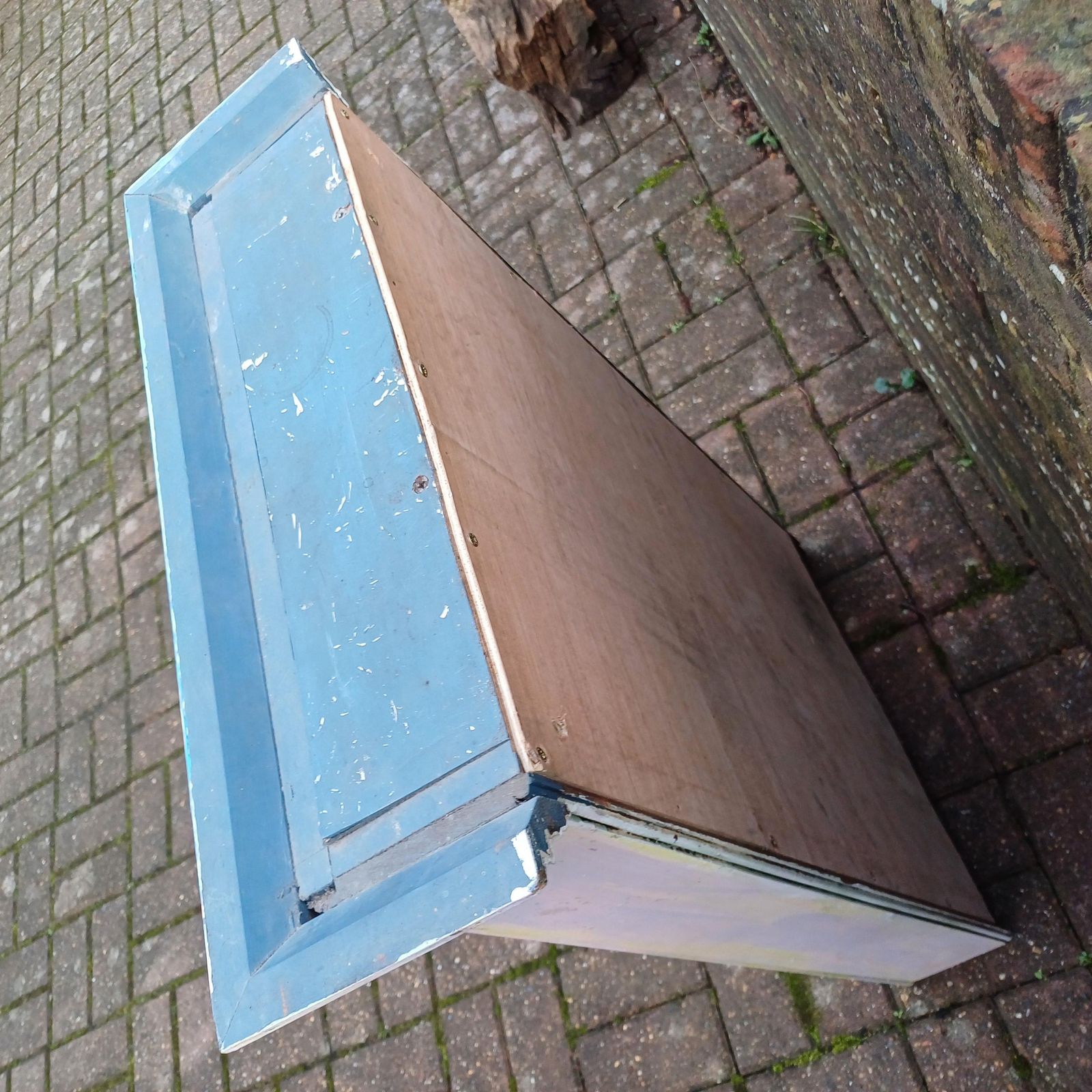 Victorian With Additions. A Very Unusual Vintage Painted Shabby Chic Wall Cupboard Mad Colours photo 345.0