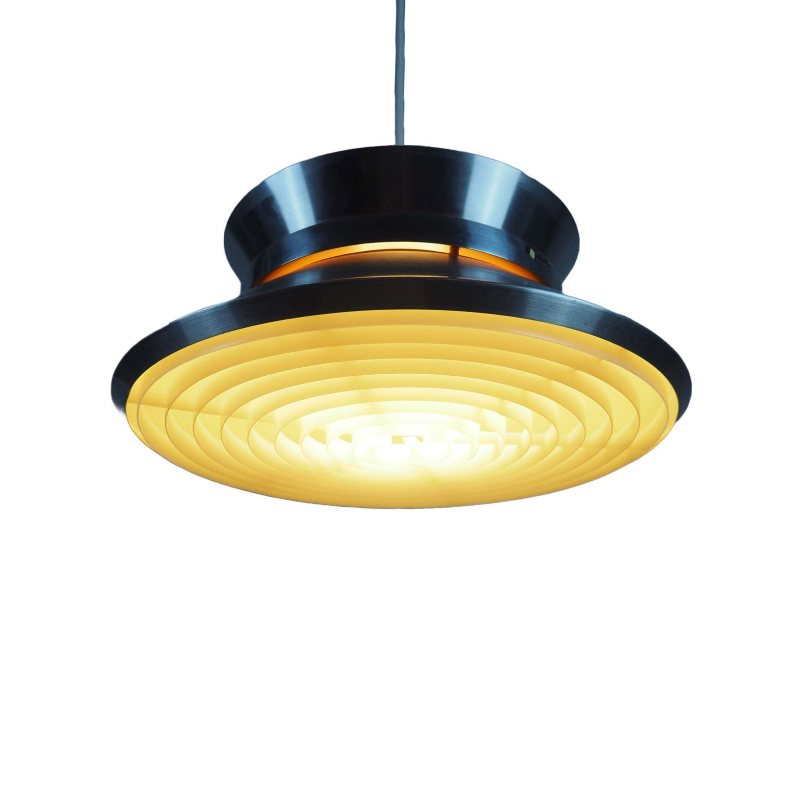 Aluminum Pendant Lamp By Carl Thore For Granhaga, 1970s photo Lighting