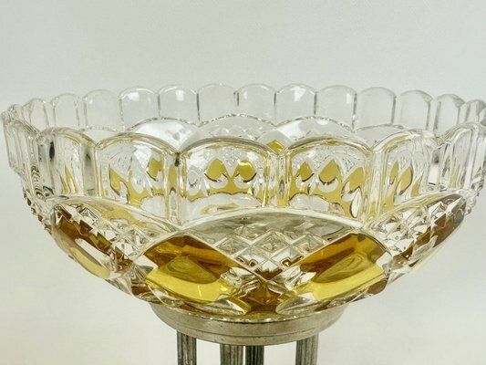Art Deco Czech Crystal Cut Glass Sweets Bowl, 1960s photo Home Decor