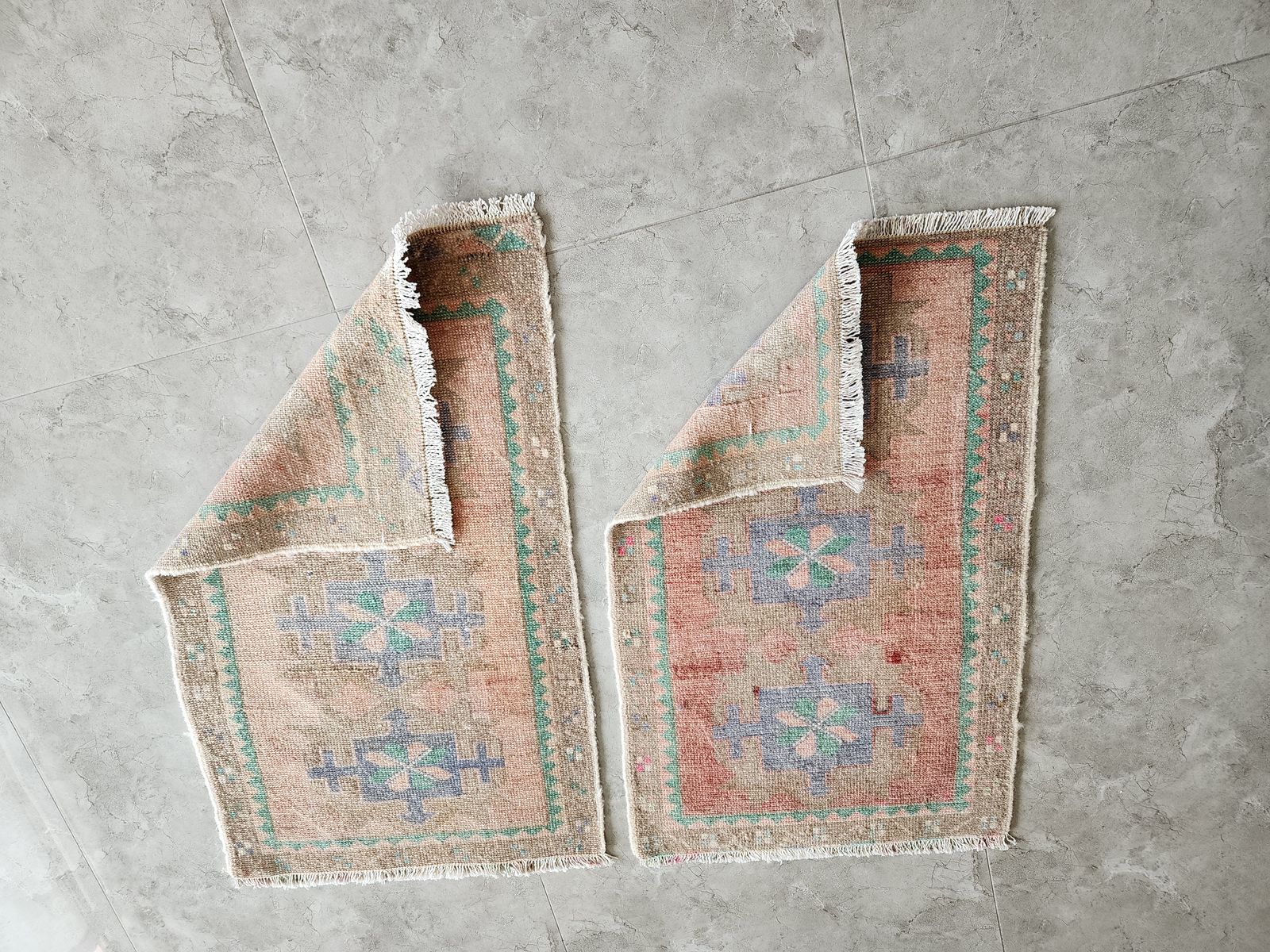 photo furniture 1960s Small Traditional Oriental Style Turkish Rug   Set Of 2