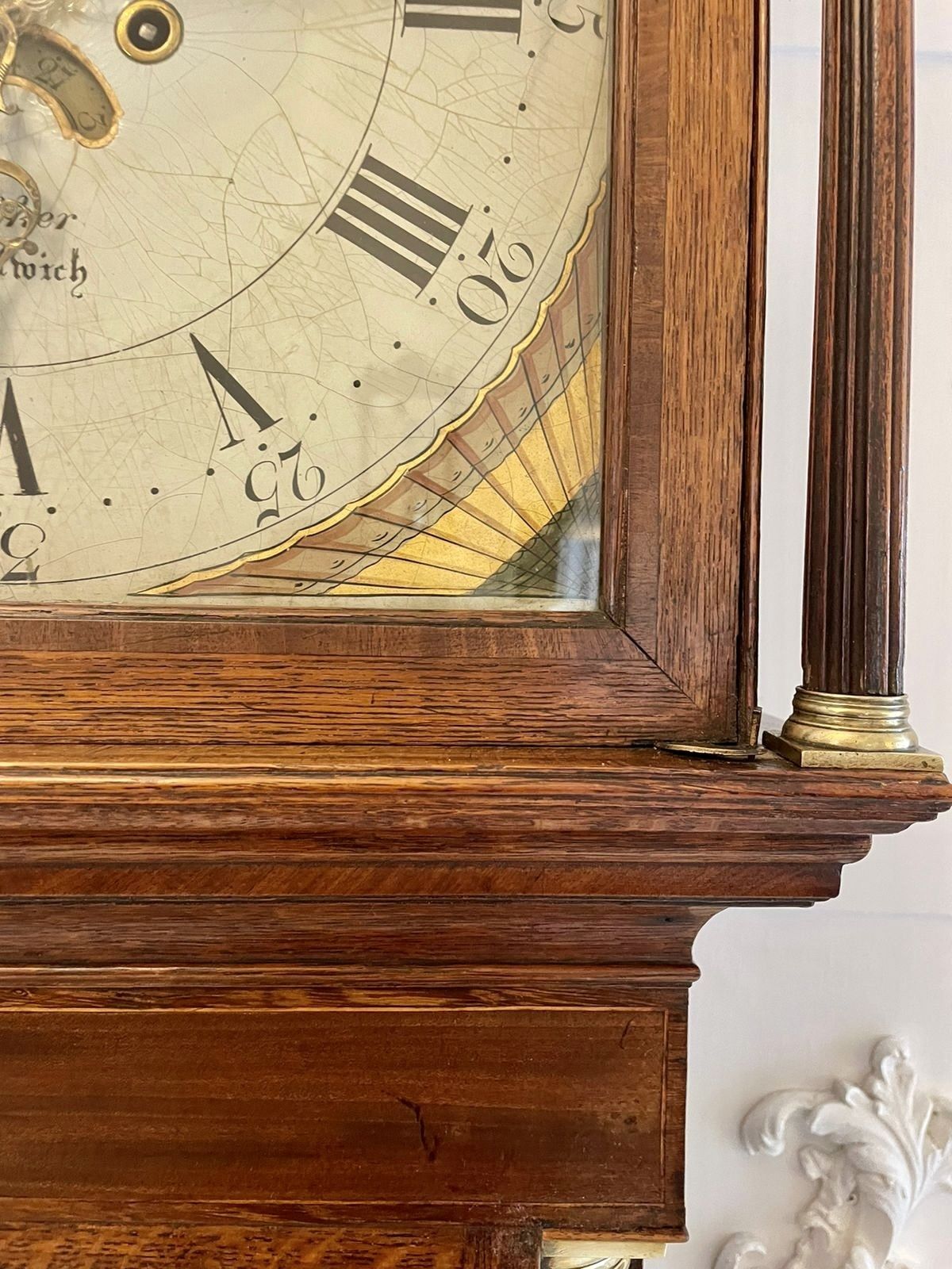 photo furniture Antique 19th Century Quality 8 Day Oak Longcase Clock By Walker Of Nantwich