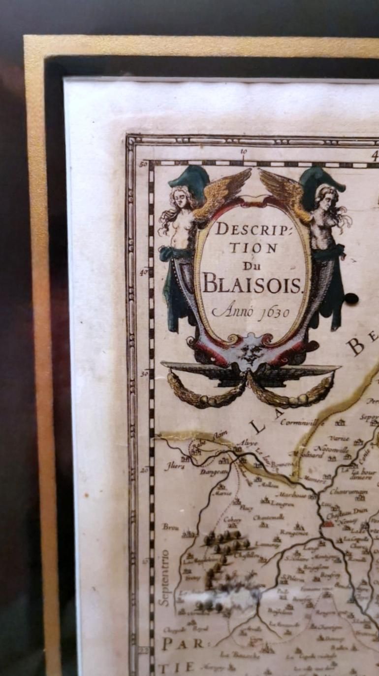 photo furniture Dutch Print “Description Du Blaisois” In Italian Frame With Mirrors