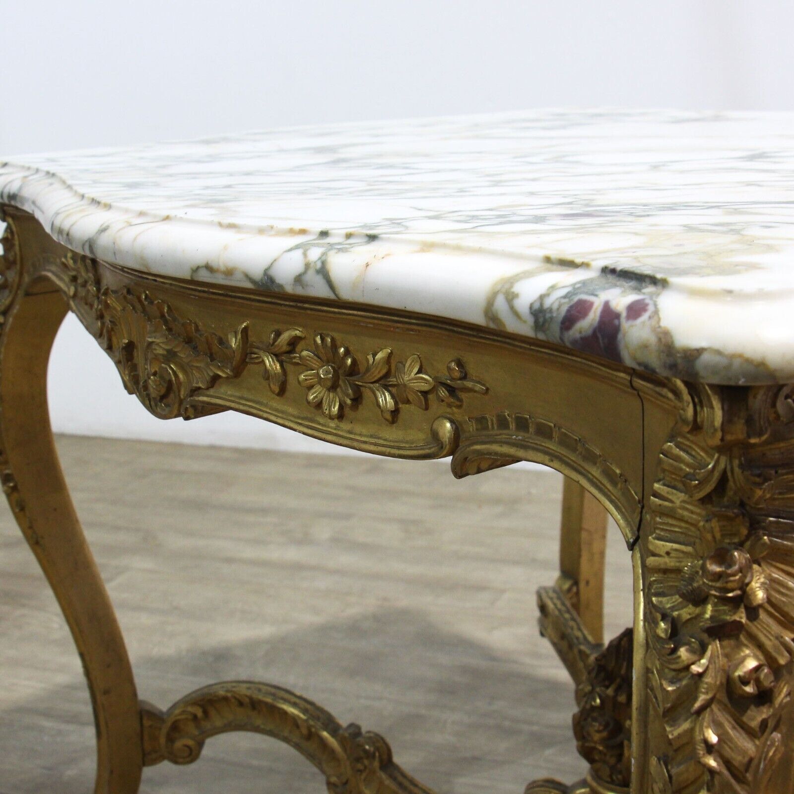 photo for sale French Carved Gilt Wood Centre Table In Louis XVI Style