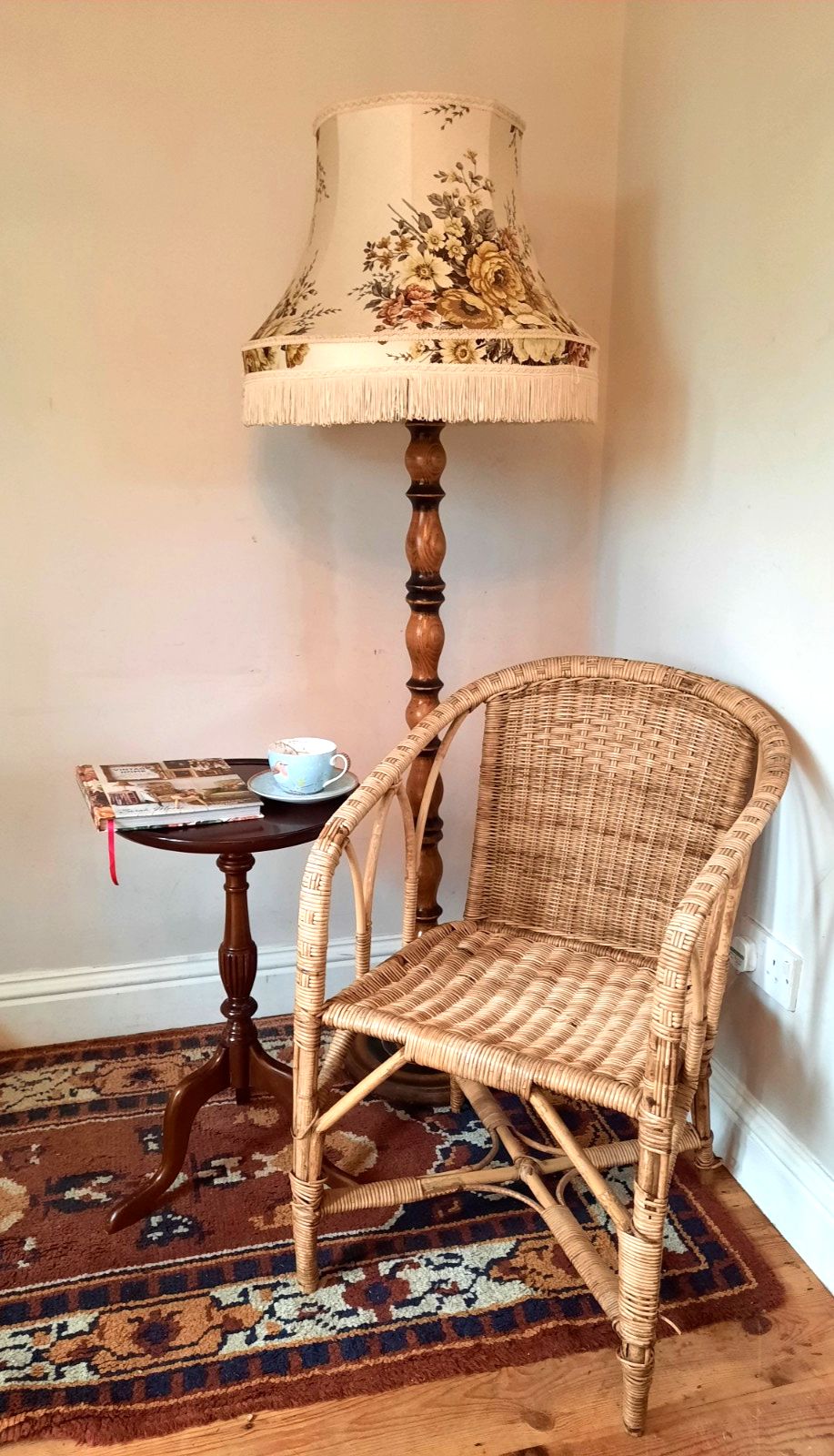 Antique Vintage Art Deco Era Cane Work Conservatory Chair By "Perart" Circa 1921