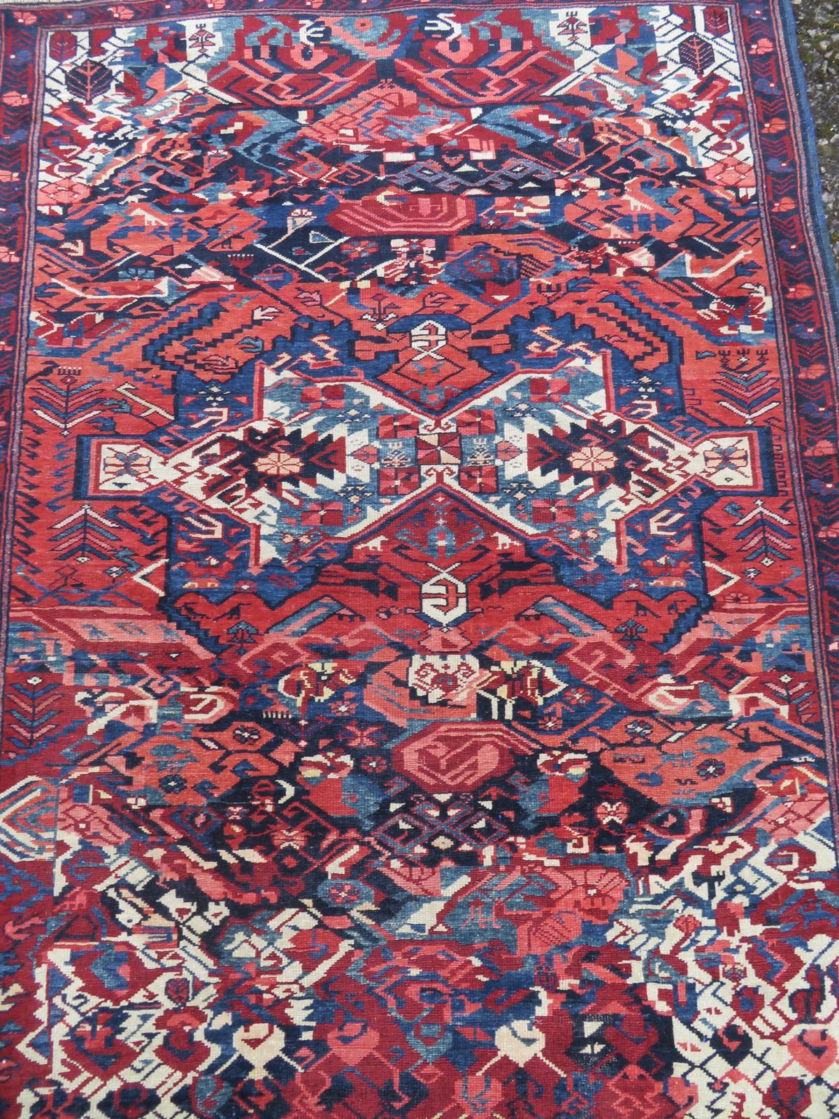 Fascinating Archaic Antique Caucasian Kuba Rug. 156cm X 115cm. photo for sale