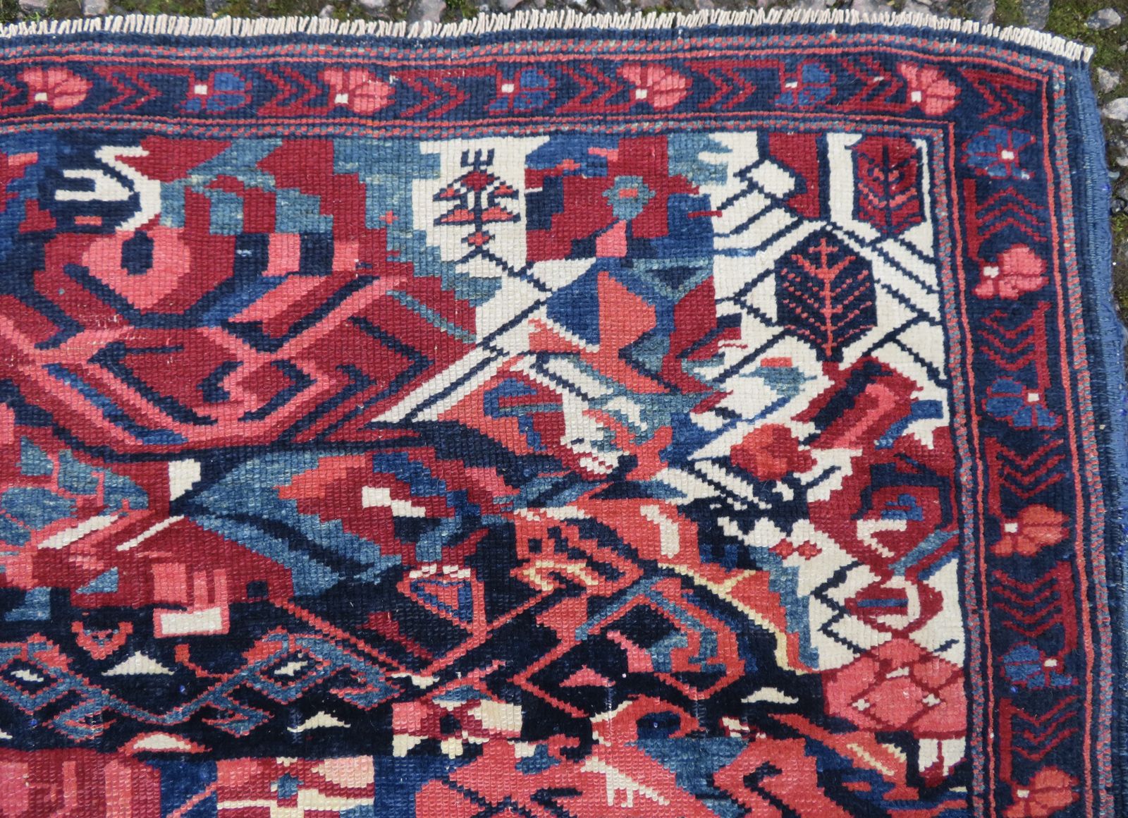 photo furniture Fascinating Archaic Antique Caucasian Kuba Rug. 156cm X 115cm.