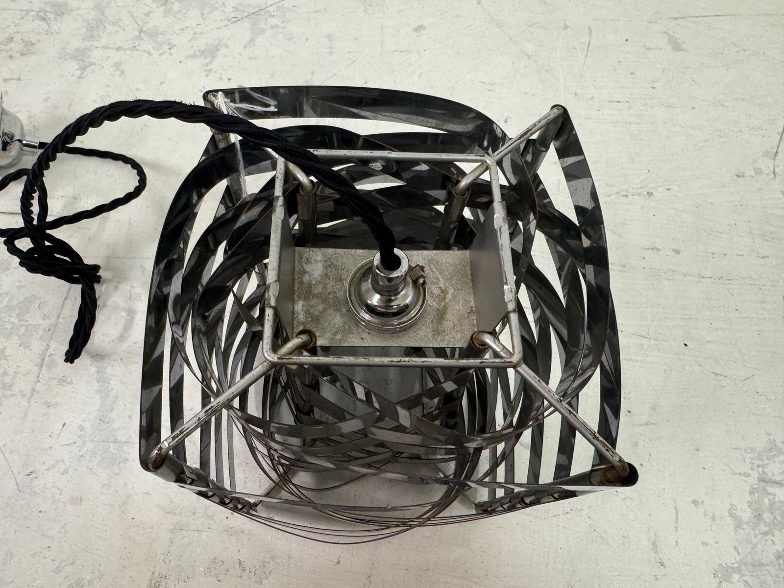 1970s Chrome Ceiling Light In The Style Of Max Sauze photo vintage