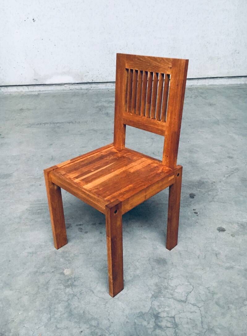 Postmodern Design Teak Side Chair, France 1990's photo vinterior