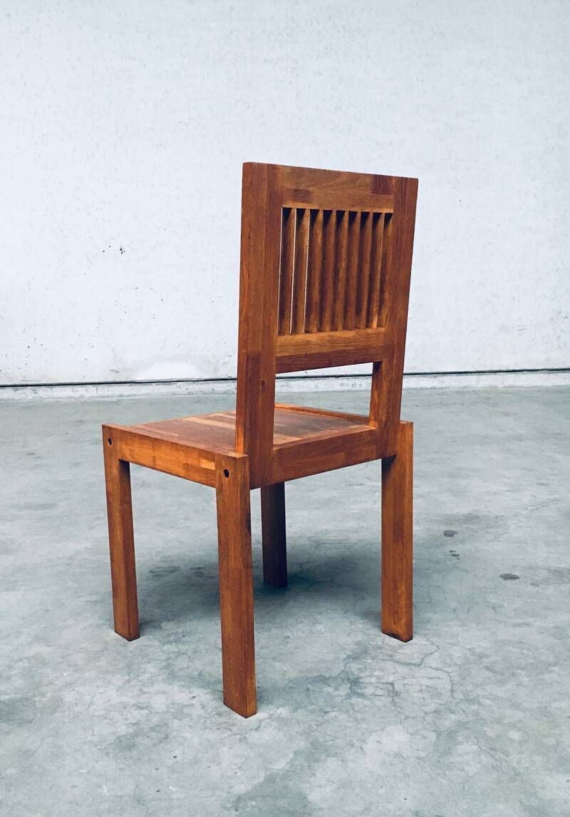 Postmodern Design Teak Side Chair, France 1990's photo vintage