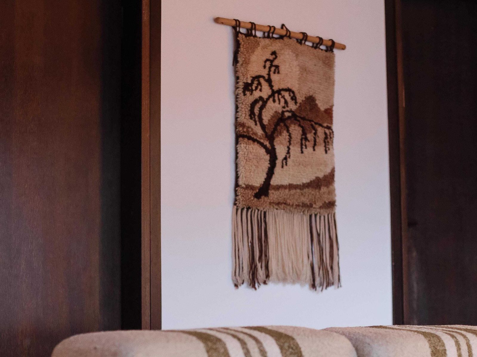 Vintage Tapestry / Wall Hanging Decor / Boho Home Decor / Mid Century Modern Woven / Made In Yugoslavia / Boho Mid Century Hanging