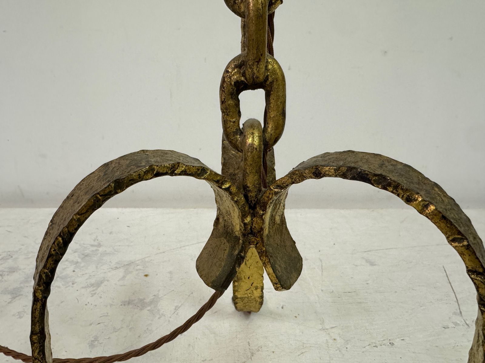 Gilt Metal Chain Link Floor Lamp In The Style Of Franz West photo buy