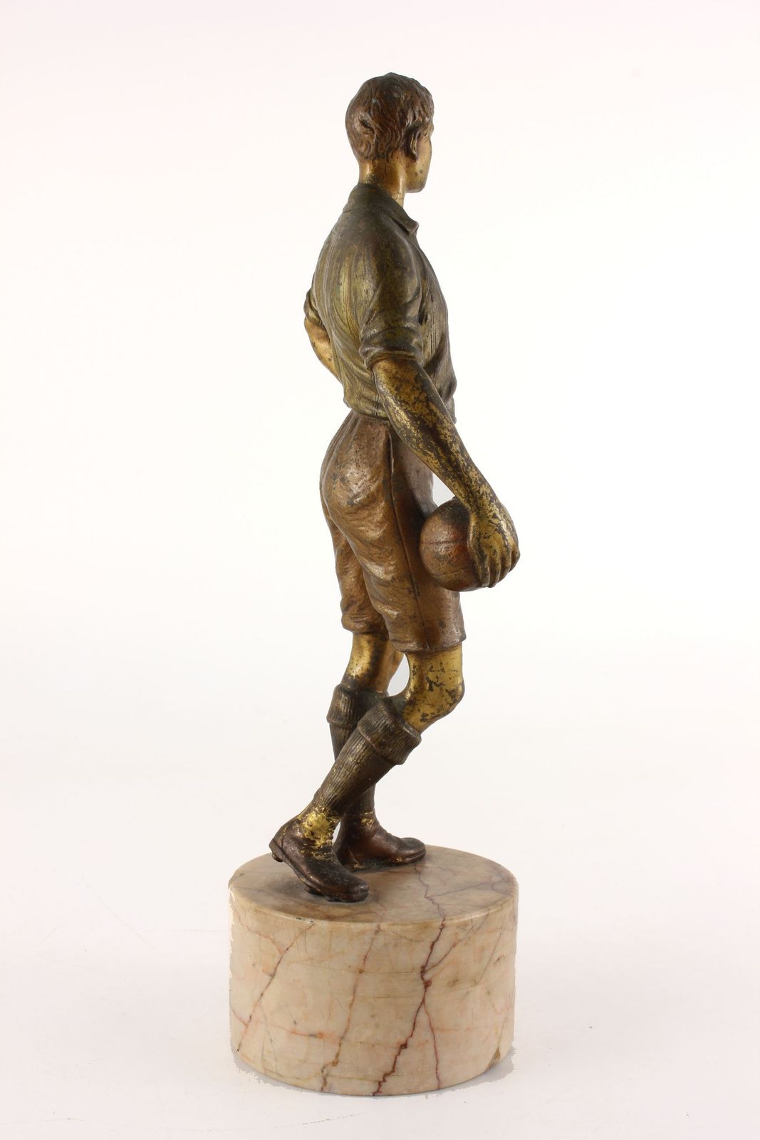 photo for sale Bergman Bronze Footballer Statue. Soccer Player Football Figure C1890.