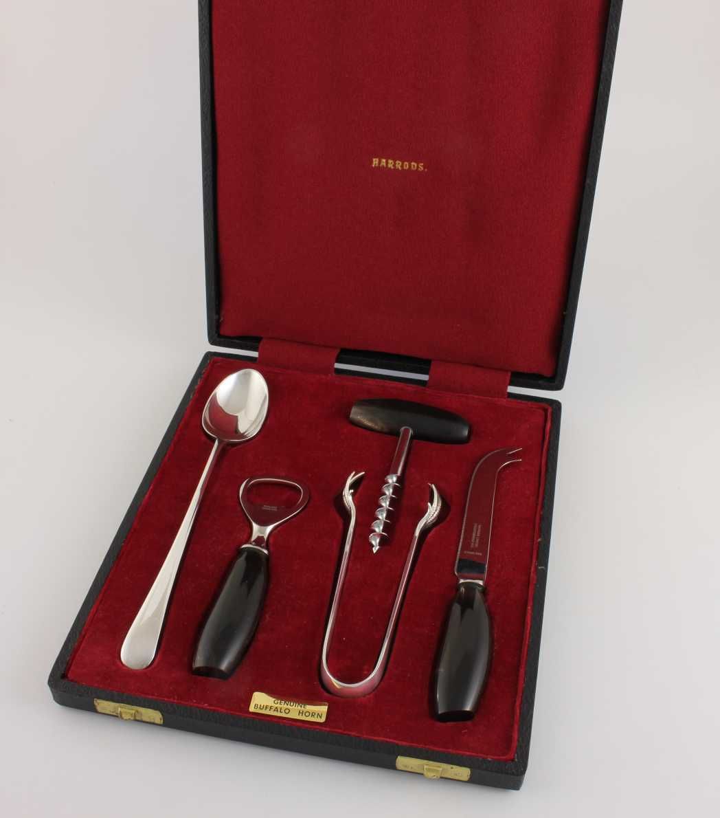 Harrods Bartender Cocktail Tool Accessory Set. Corkscrew, Bottle Opener. photo furniture