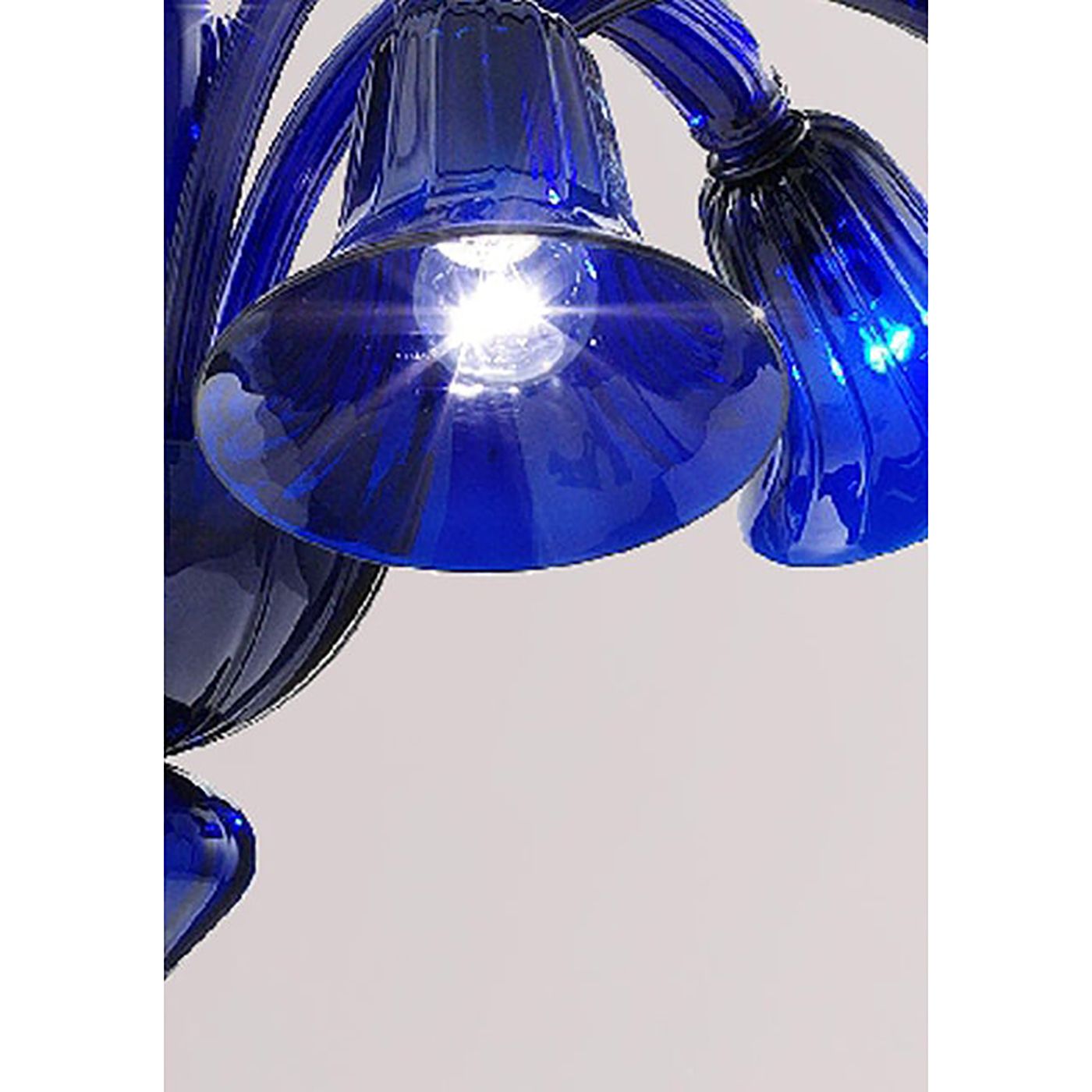 Lighting Contemporary Translucent Azzurre Murano Style Glass Chandelier photo