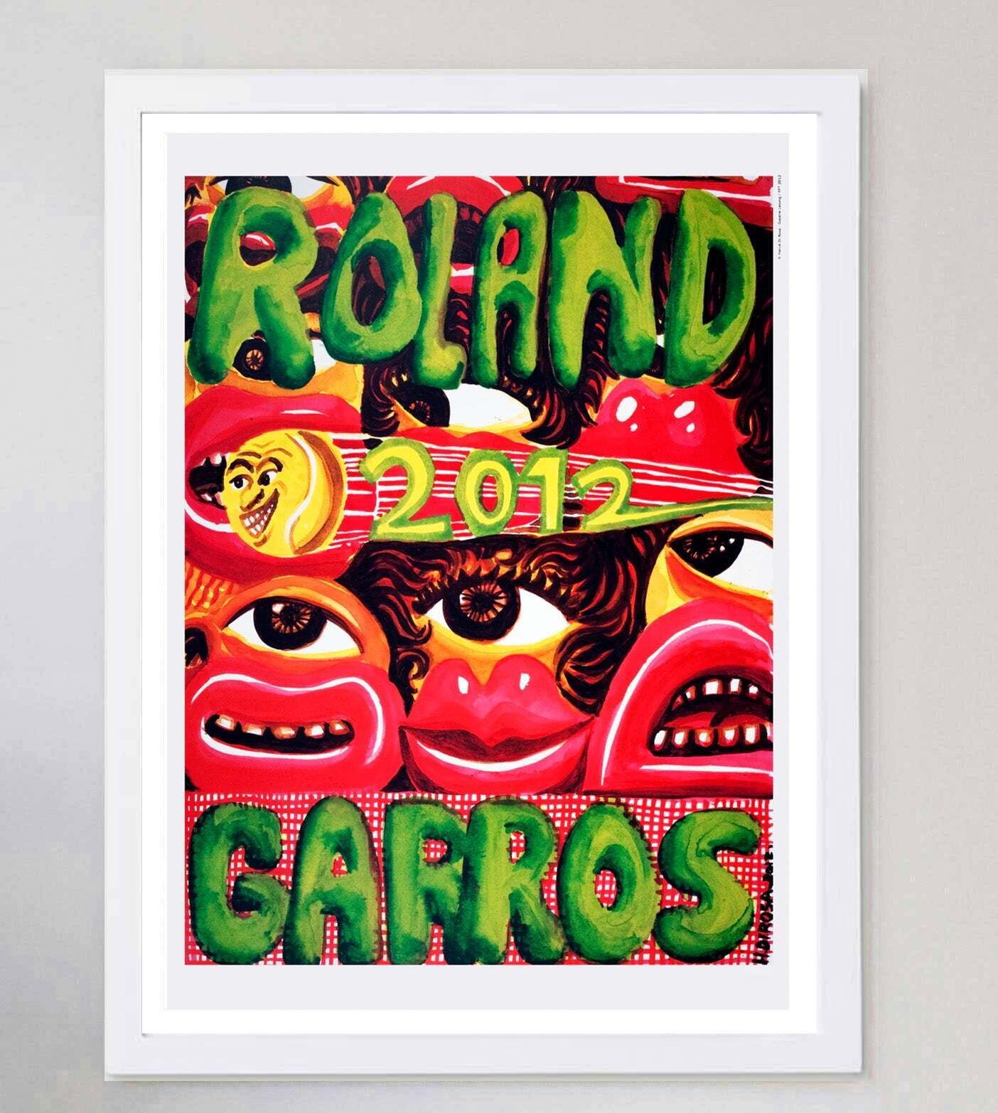French Open Roland Garros 2012 Original Vintage Poster photo for sale