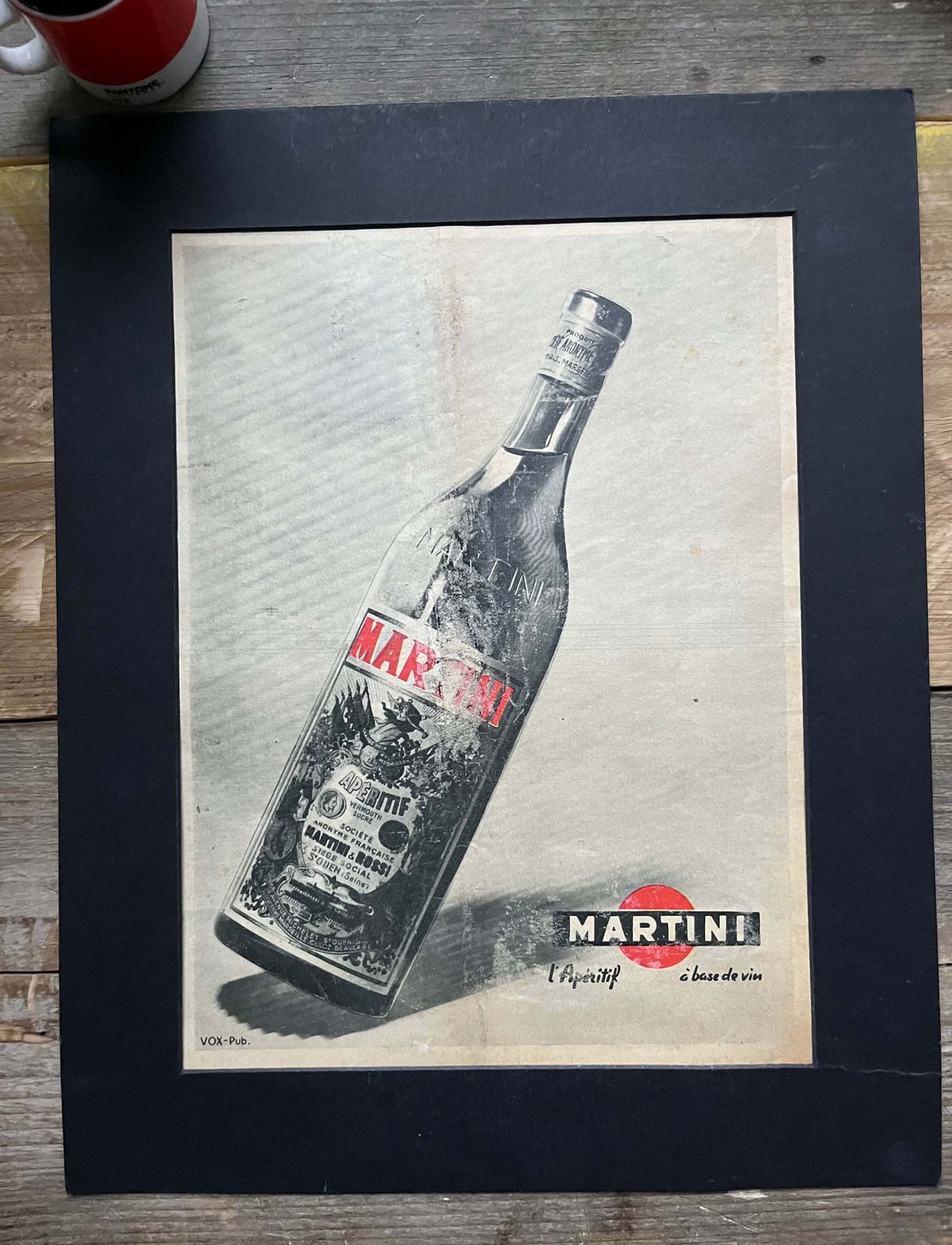Vintage Martini Advertising Print  1950s