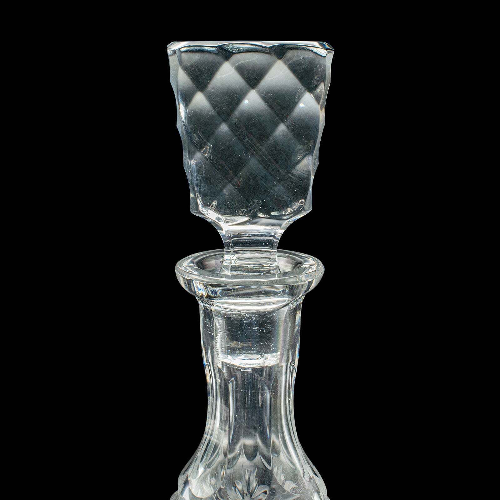 Vintage Sherry Decanter, English, Cut Crystal Glass, Spirit Vessel, Wine, C.1970 photo buy