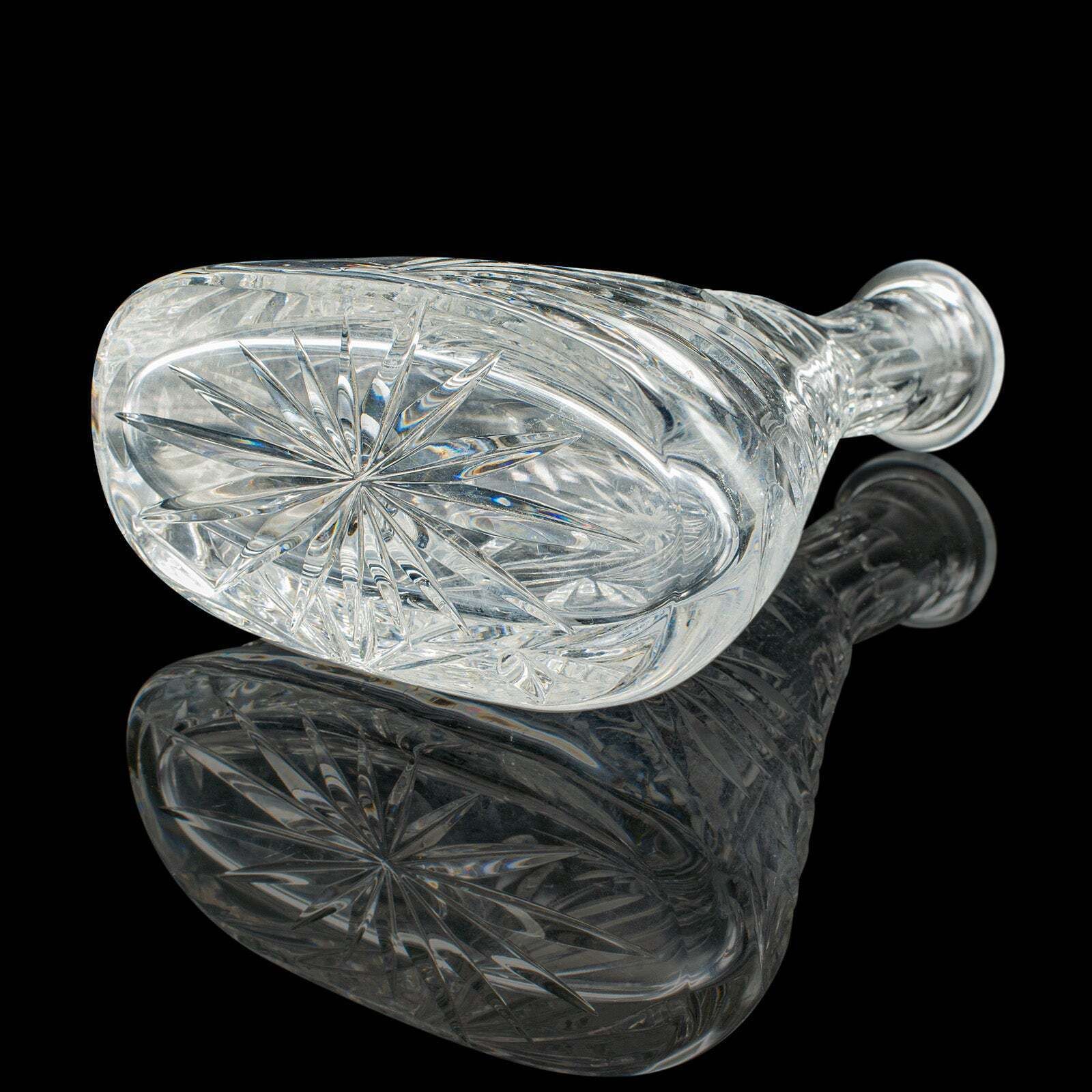 photo for sale Vintage Sherry Decanter, English, Cut Crystal Glass, Spirit Vessel, Wine, C.1970