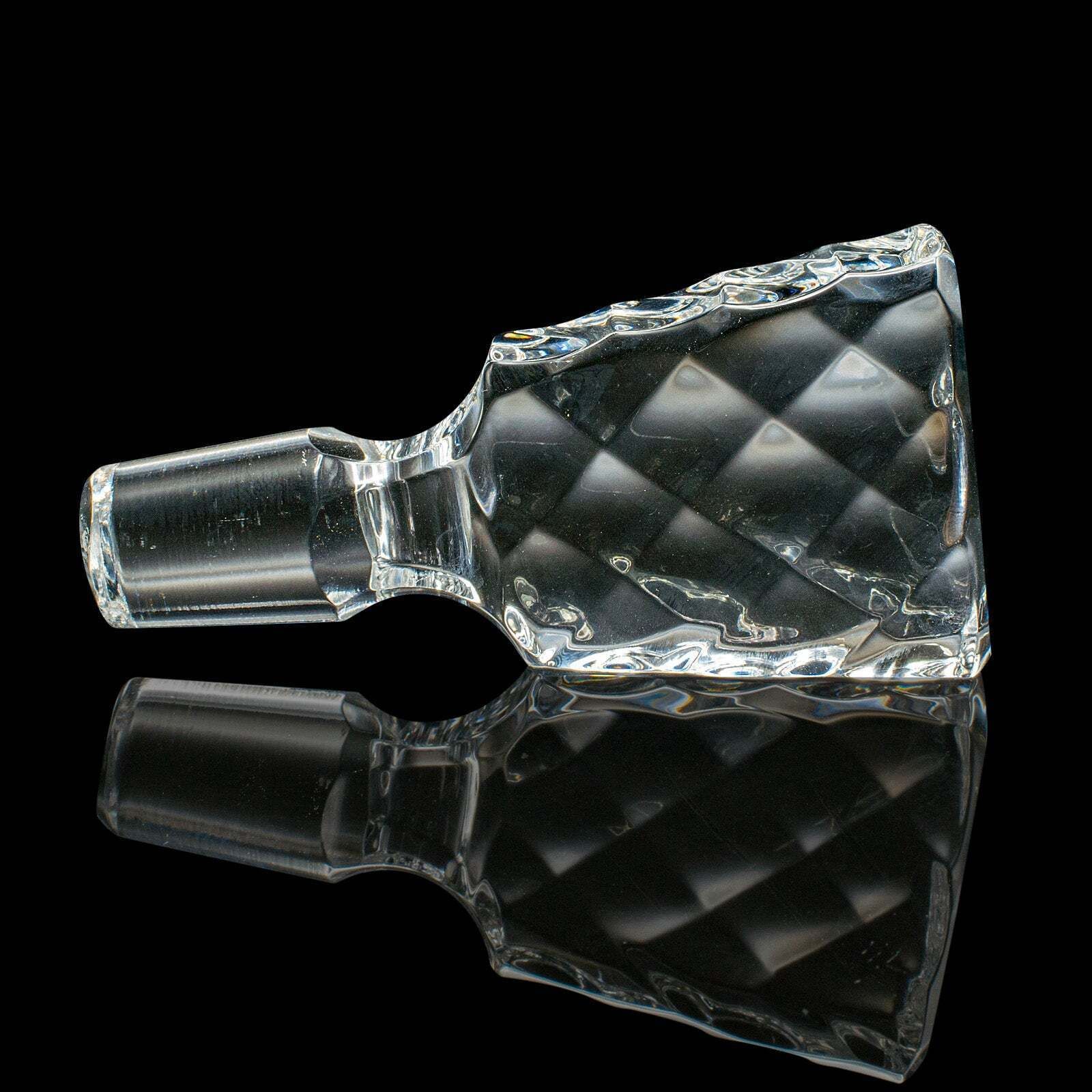 475.0 Vintage Sherry Decanter, English, Cut Crystal Glass, Spirit Vessel, Wine, C.1970 photo