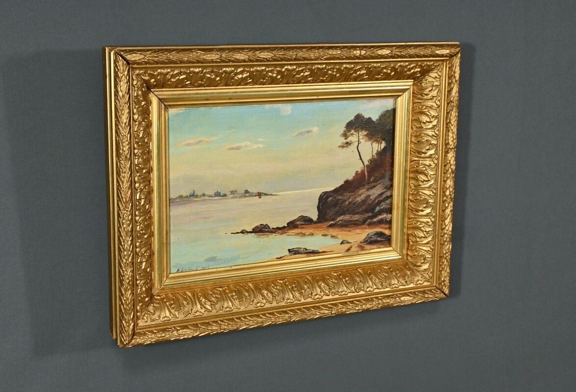 Oil Painting, Signed A.Derémy – 1902 photo furniture