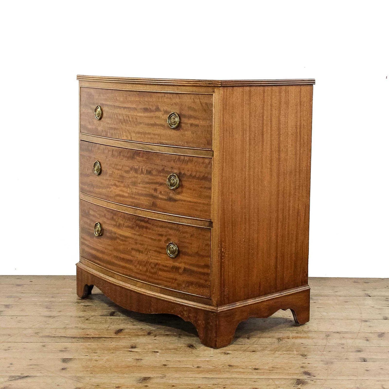 Georgian Style Mahogany Bow Front Chest Of Drawers | Antique Storage | Bedroom Drawers | Antique Chest Of Drawer