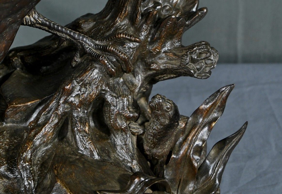Bronze "The Pheasant And The Belet" By J. Moigniez   End Of 19th photo buy
