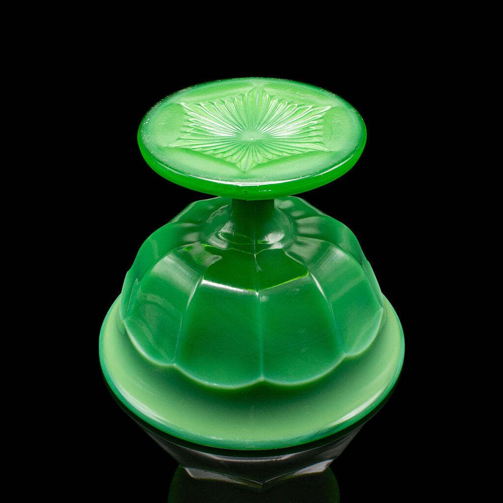 Small Vintage Ice Cream Bowl, English, Glass, Dessert Dish, Art Deco, Circa 1930 photo vintage