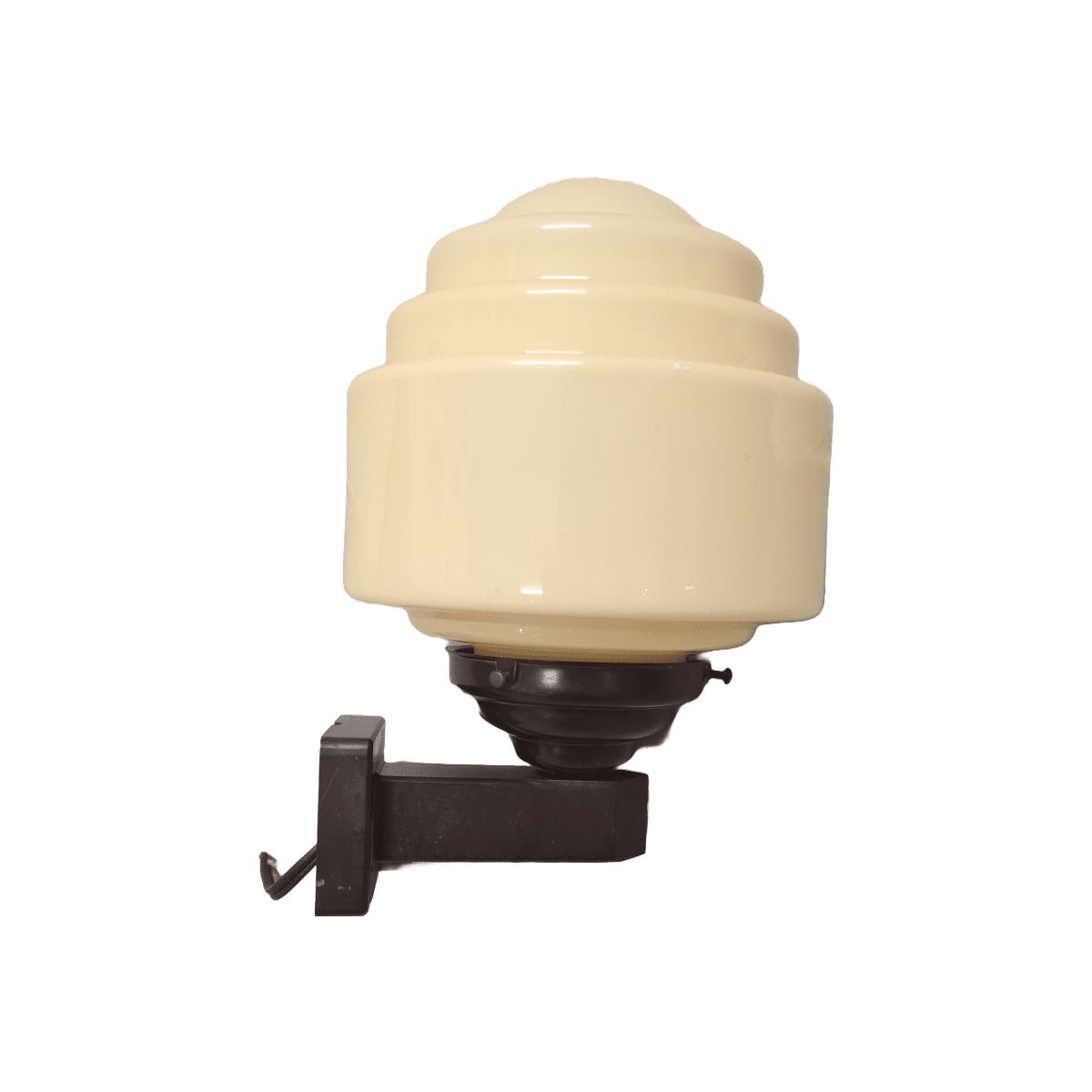 Art Deco Wall Lamp Made Of Glass And Bakelite, 1930s photo Lighting