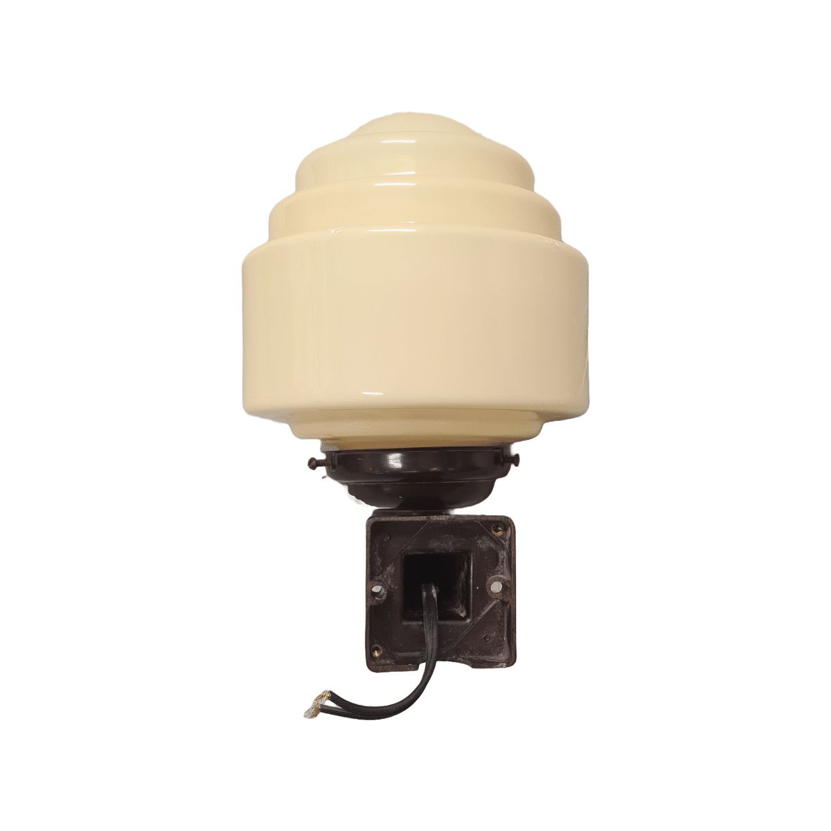 Art Deco Wall Lamp Made Of Glass And Bakelite, 1930s photo vinterior