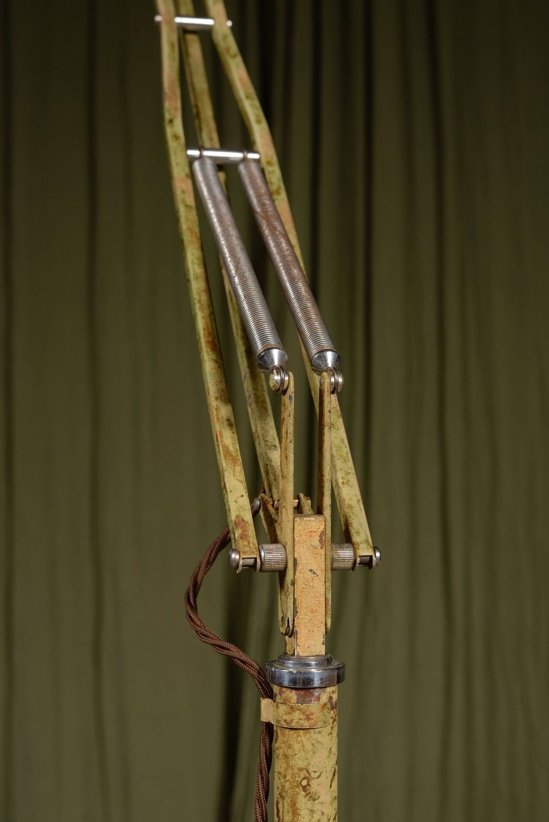 photo for sale A Herbert Terry 1209 Anglepoise Trolley Floor Lamp In Original Scumble Paint   C.1935