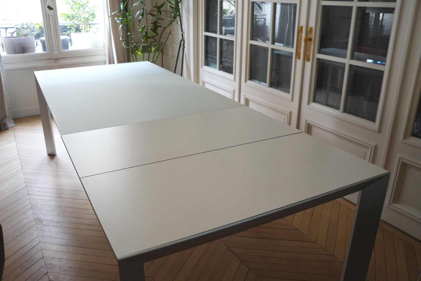 Very Large Modern Italian Extendable Dining Table (260 Cm) Nori Model By Bartoli Design For Kristalia. photo vintage