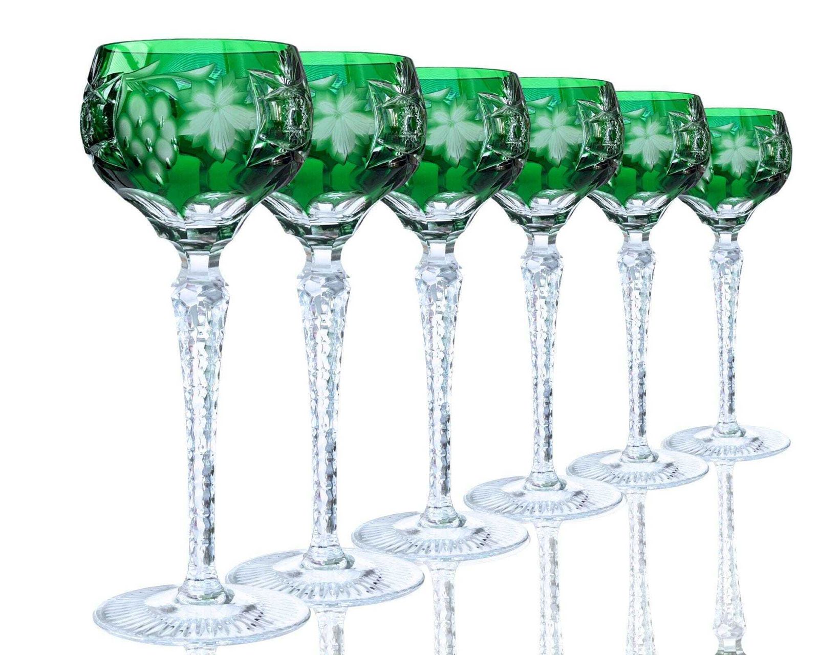 Crystal Wine Glasses Nachtmann | 6pcs | Green | Decorgrapes