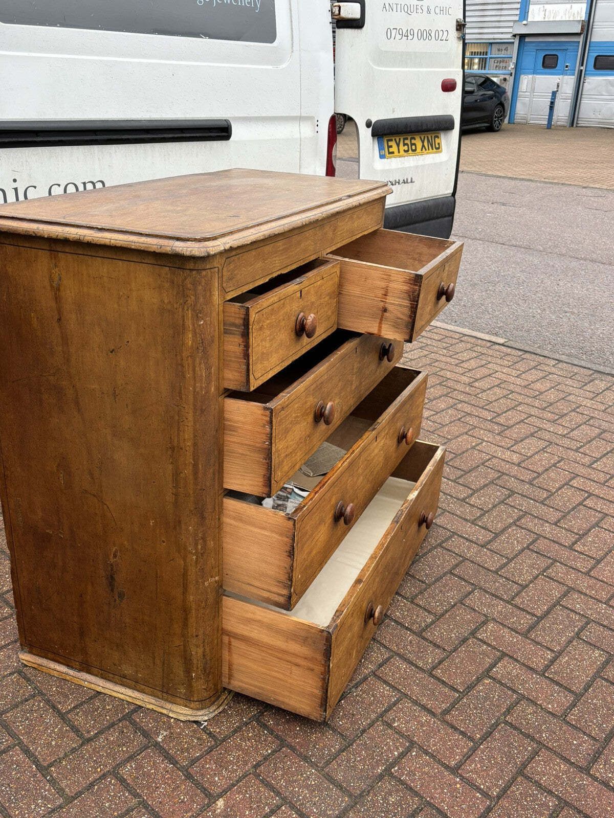Victorian Chest Of Drawers With Original Painted Finish. photo 689.0