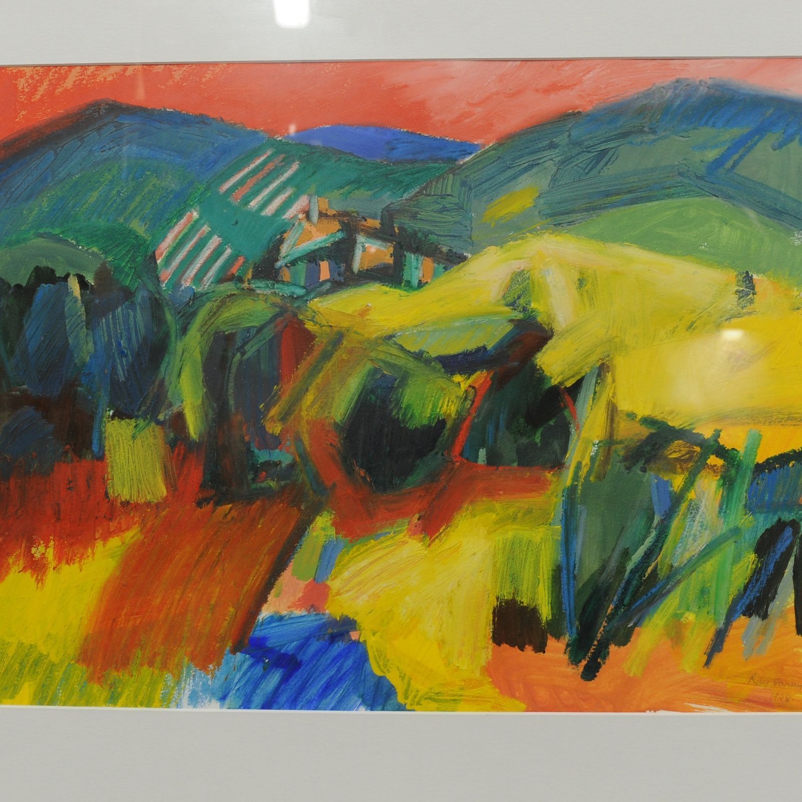 Acrylic & Oil Pastel 'Towards Dauphin', Dated 1998 By Ray Garvey photo vintage