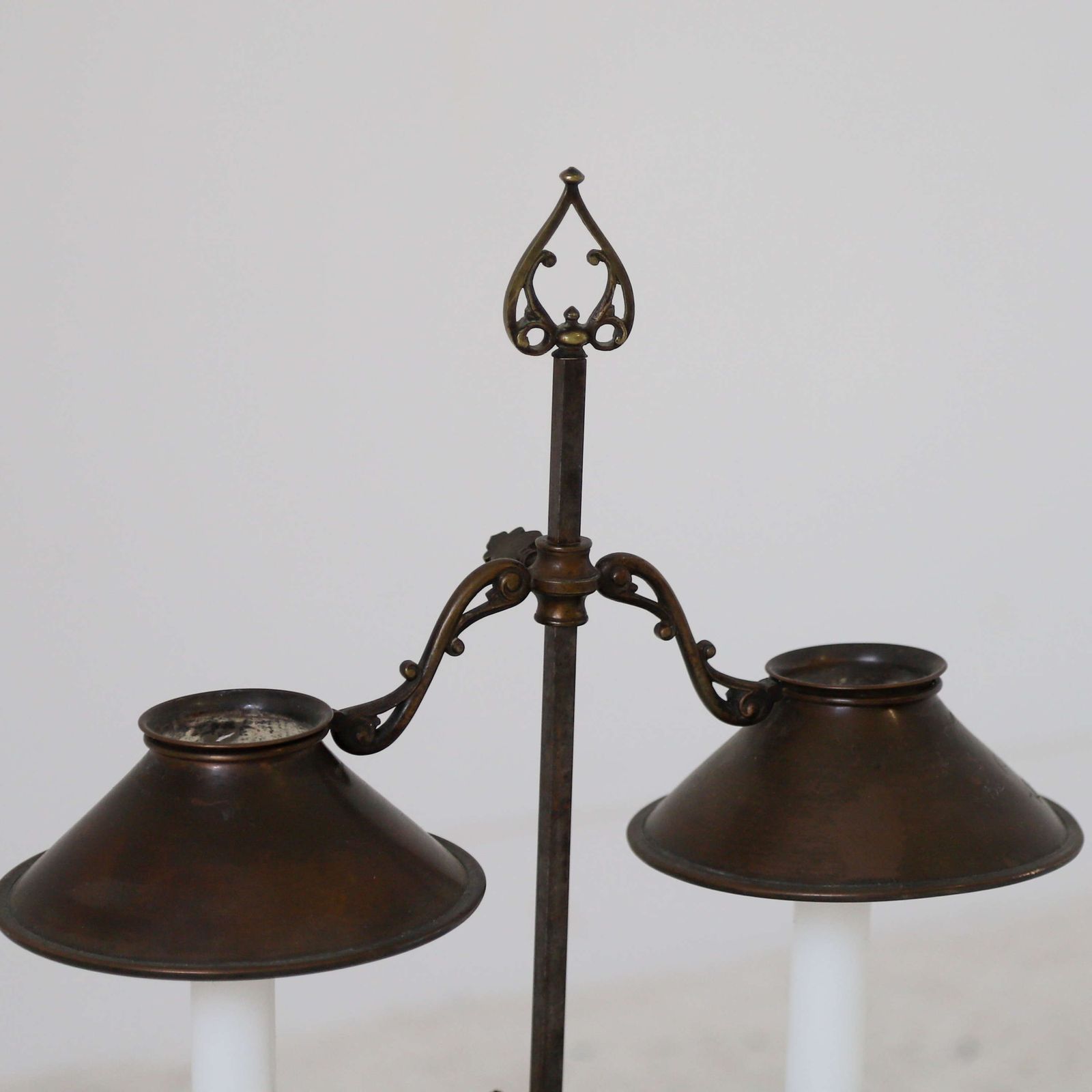 Antique French Adjustable Bouillotte 2 Candle Light Lamp Circa 1900 photo for sale