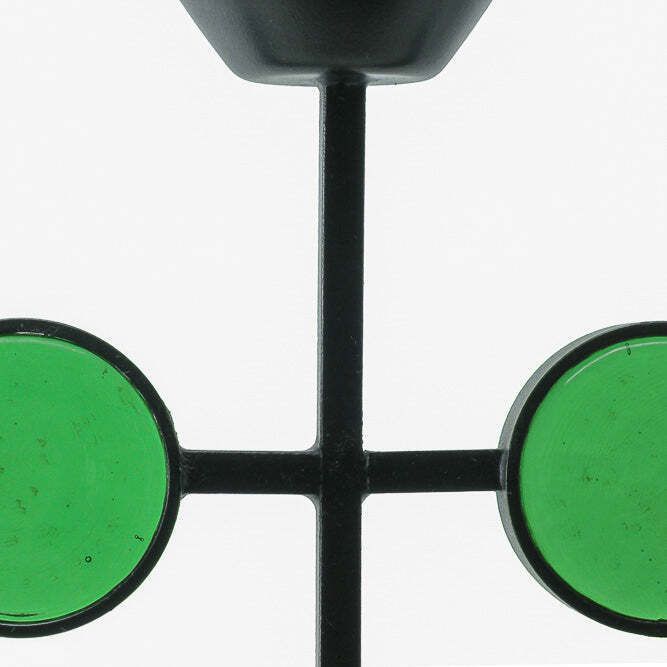 Gunnar Ander Pair Of Green Glass And Wrought Iron Candelabra photo buy