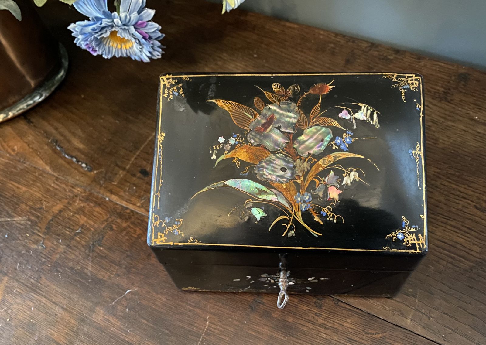 Victorian Papier Maché Stationery Box By Jennens & Bettridge