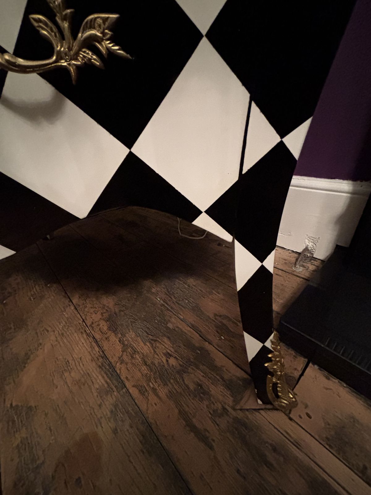 Painted Black And White Harlequin Drawers In A French Style photo buy