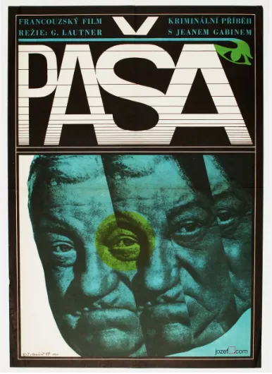 Jean Gabin Collection 3 X Movie Poster, Original Outstanding Czech Designers