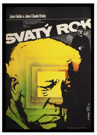 Jean Gabin Collection 3 X Movie Poster, Original Outstanding Czech Designers photo furniture