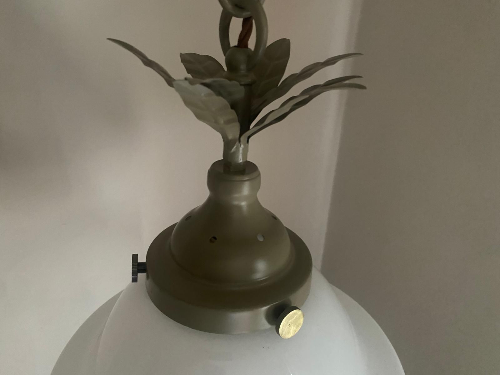 Vintage Milkglass Lighting Pendant   'Flamenco Sketches'