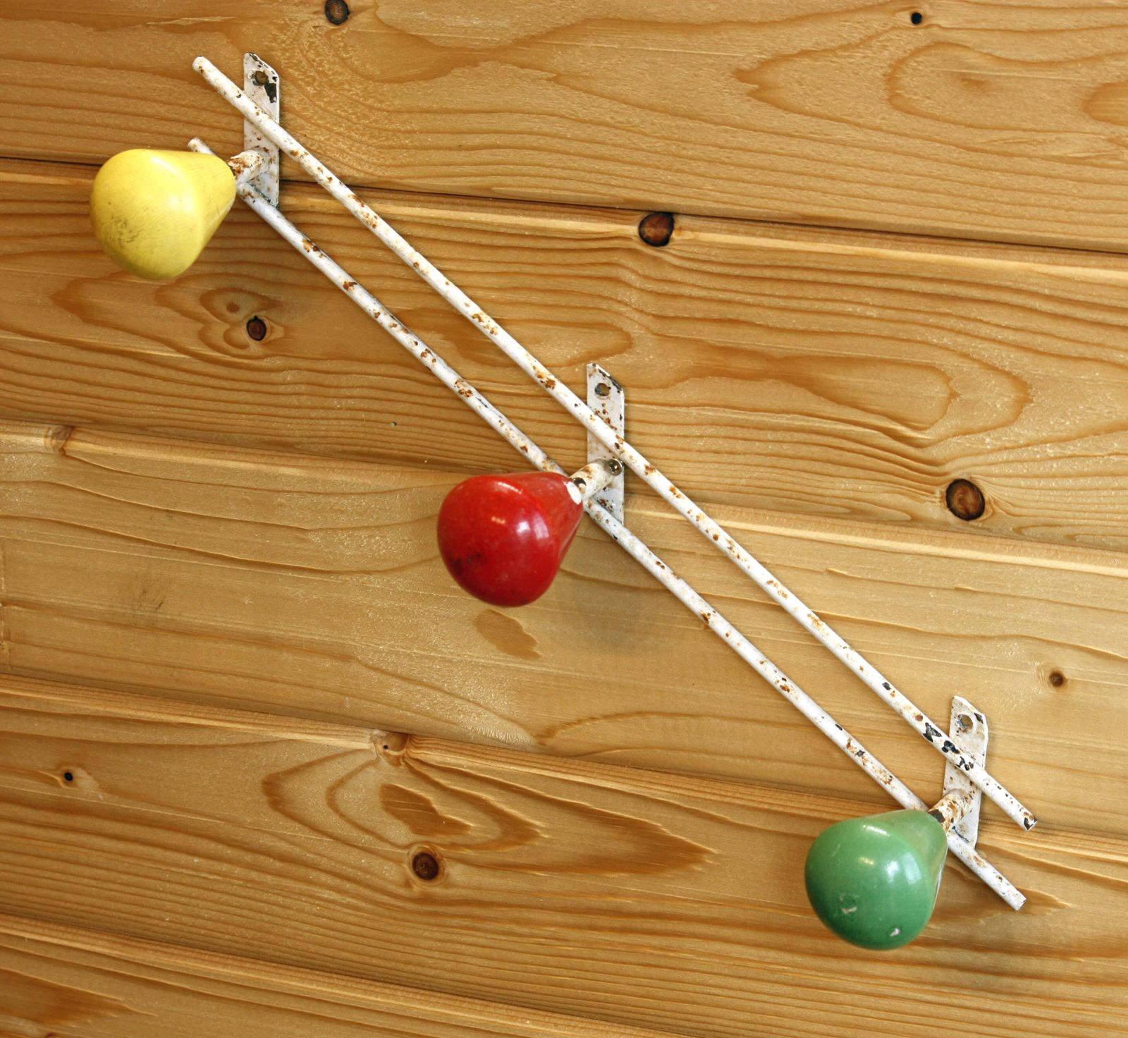 Mid Century Coat Hooks   Vintage 45cm French Metal Hanger Wall Decor Atomic Sputnik 1950s Off The Wall Clocks photo Furniture