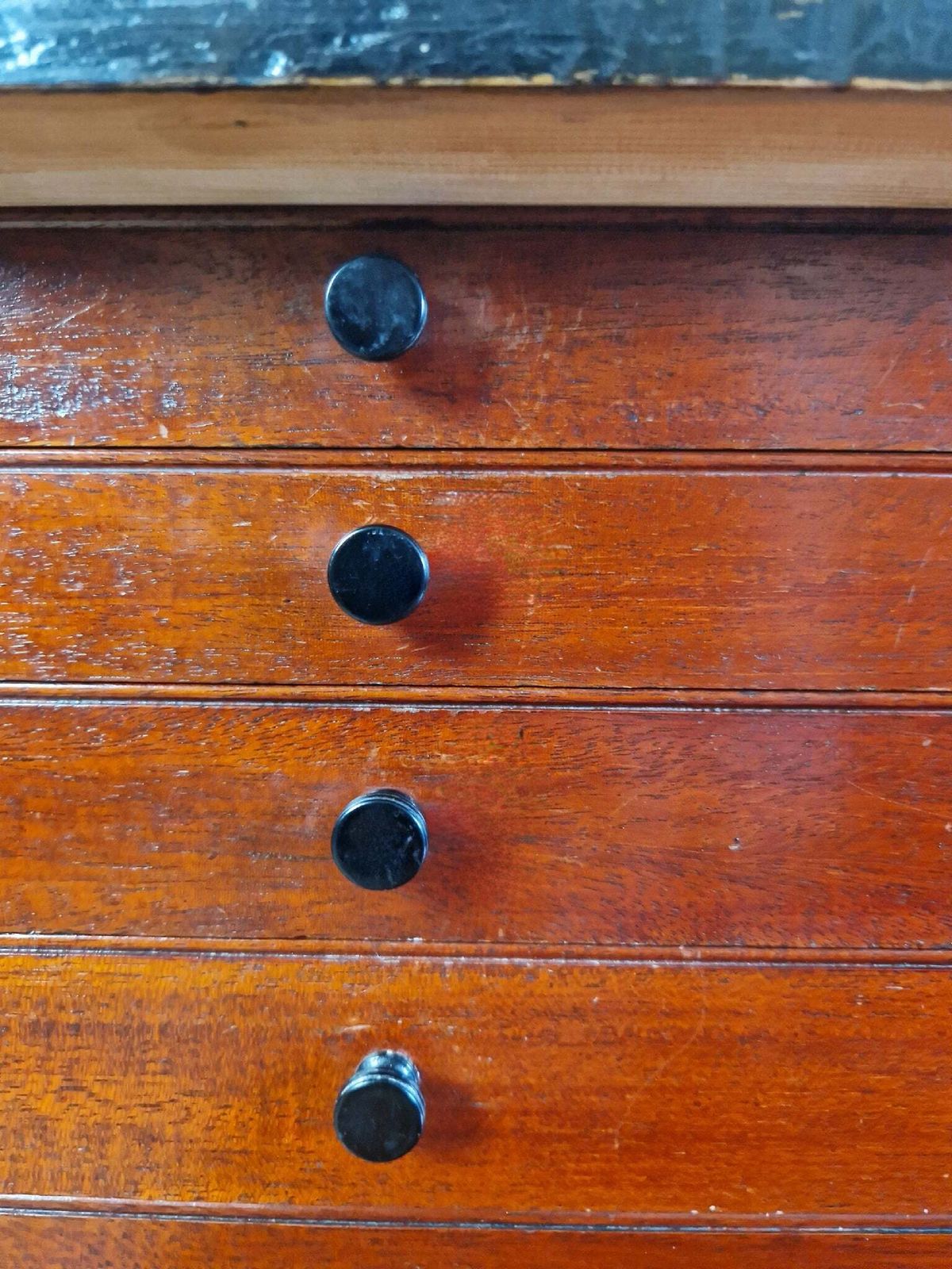 Antique Ebonised & Mahogany Engineers/Collectors Chest/Box photo 195.0