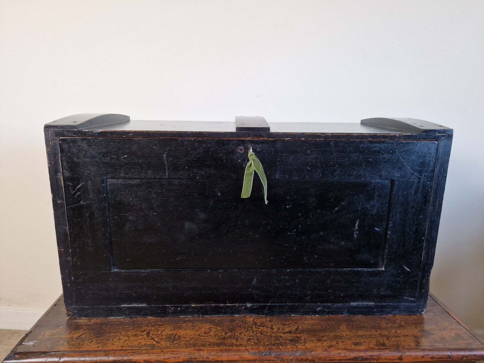 Antique Ebonised & Mahogany Engineers/Collectors Chest/Box photo vintage