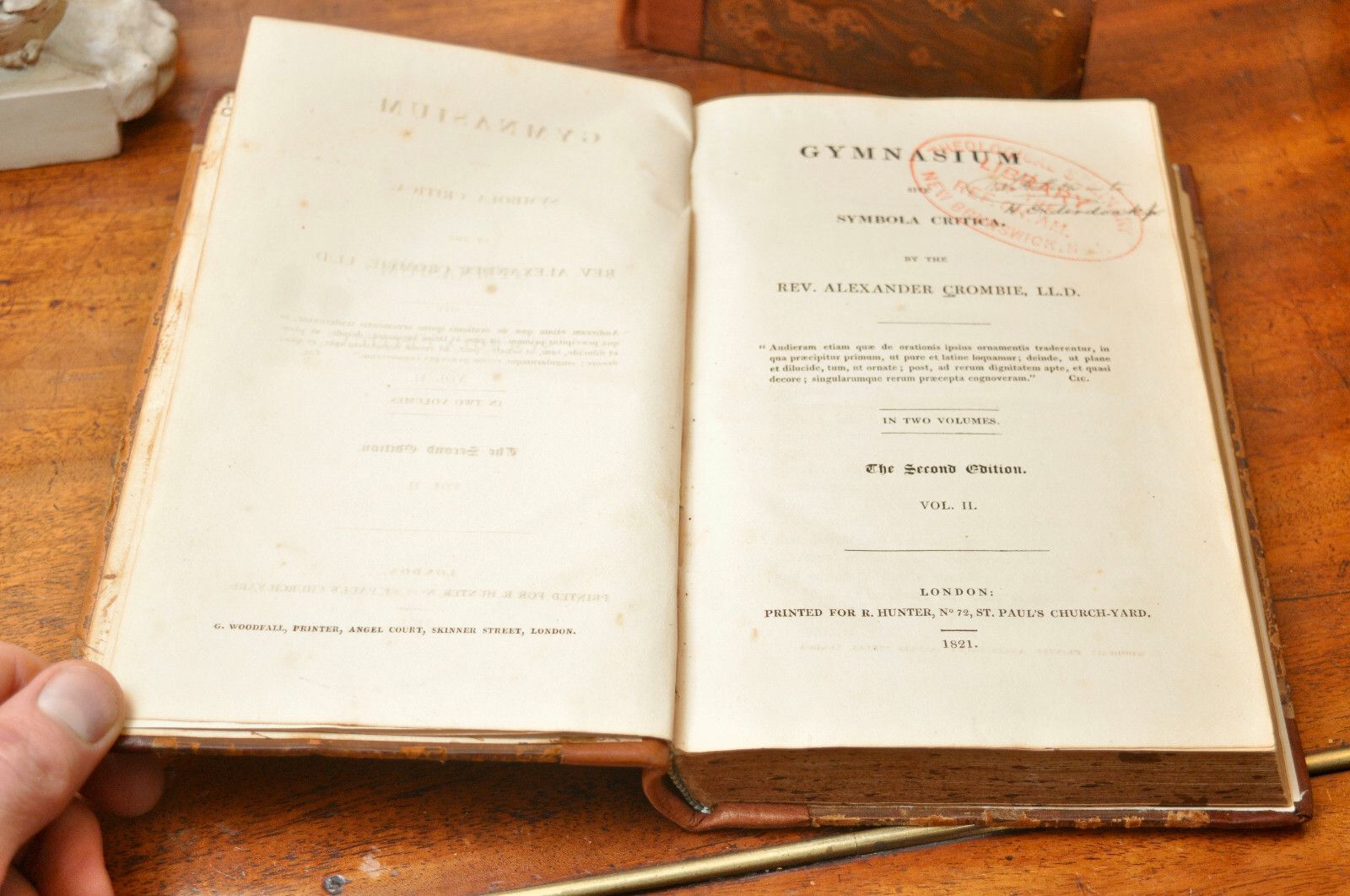 Crombie's Gymnasium Sive Symbola Critica, 2nd Ed. London 1821, G Woodfall photo 145.0