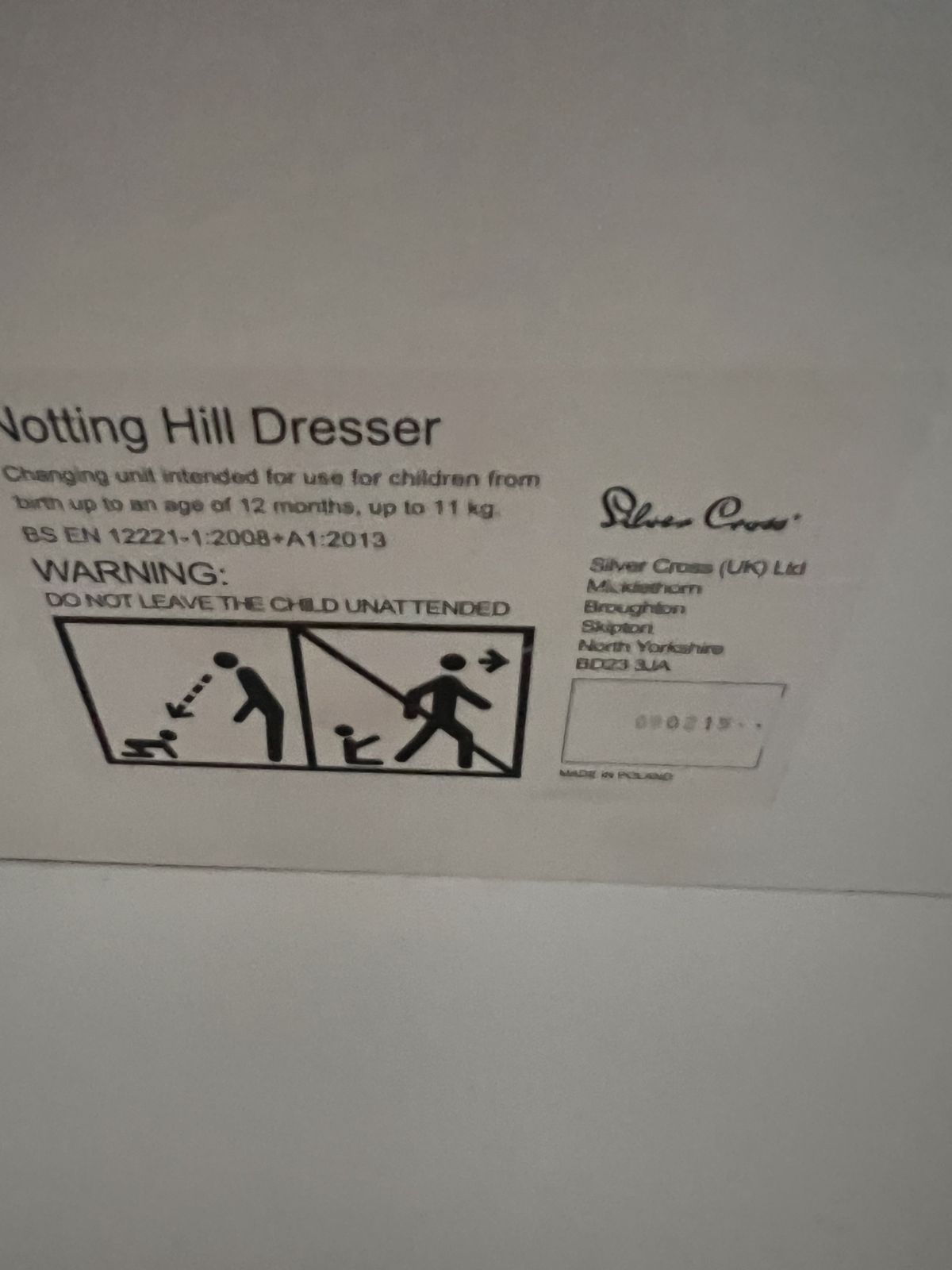 Silver Cross Notting Hill Dresser photo furniture