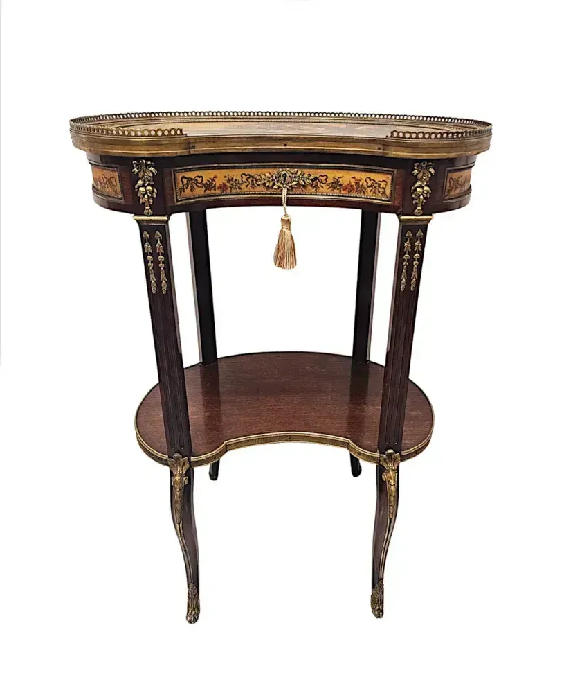 A Very Rare 19th Century Vernis Martin Lamp Or Occasional Table photo Furniture