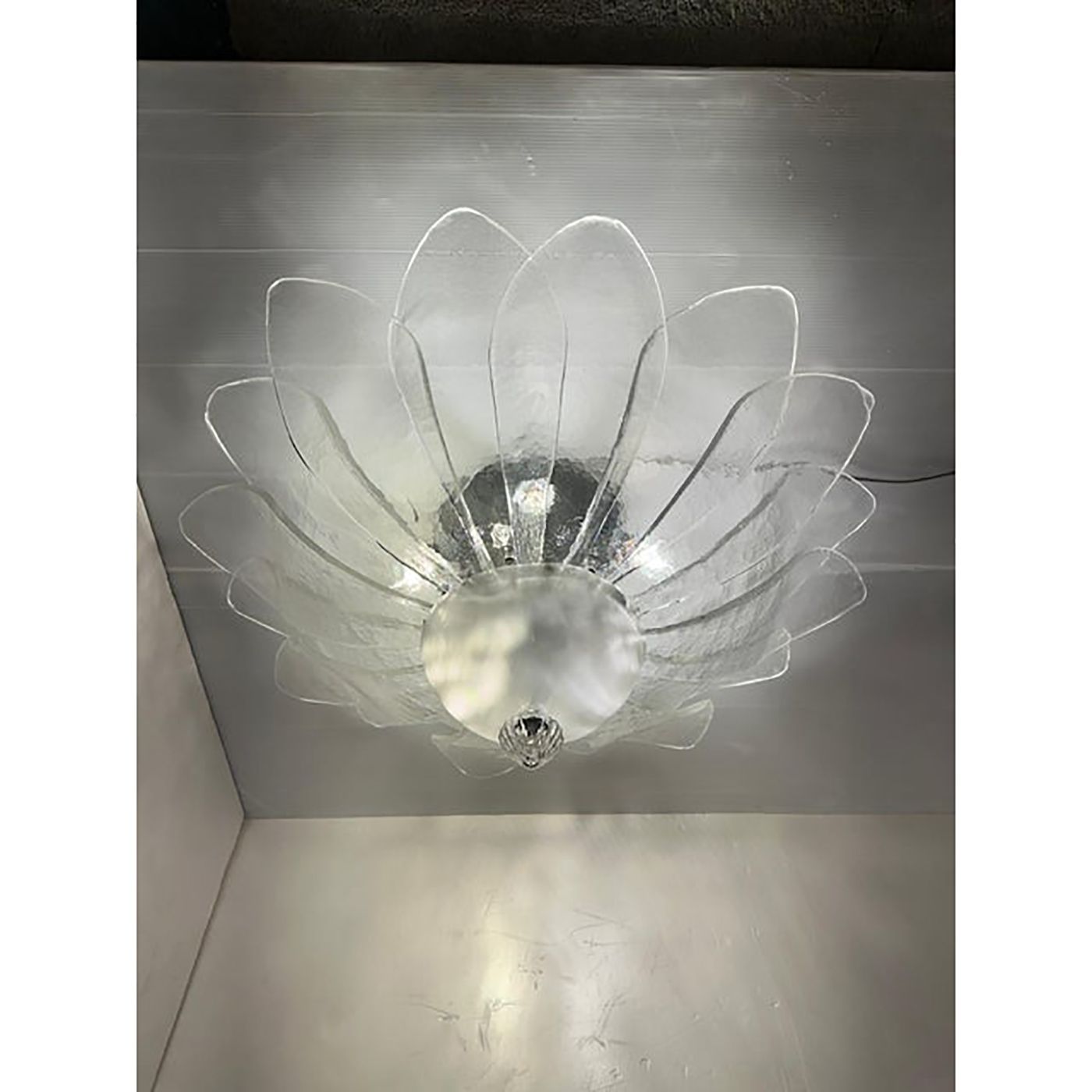 Lot Of 2 Murano Style Glass Sputnik Chandelier Flush Mount, Mazzega Zuccheri Venini Barovier Style photo buy